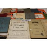 Lot vintage tractor and car handbooks and related ephemera