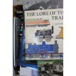Books - selection of railway and steam related books - in three boxes (qty)