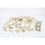 Box of 19th century ivory sewing accessories,