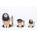 Three Royal Doulton character jugs - The Policeman D6852,