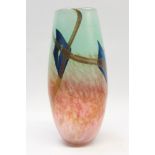 Good quality Norman Stuart Clarke iridescent art glass vase, signed and dated 87, 19.