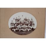 Football - two large Victorian team photographs - one Derby County,