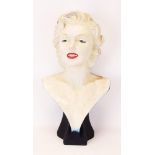 Smaller head and shoulders bust of Marilyn Monroe - with signature