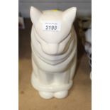 French Art Deco pottery figure of a cat in the manner of Longwy,