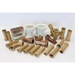 Unusual collection of Doulton Lambeth stoneware salesman samples of drainage pipes,