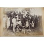 Social history photographs - Victorian tiger hunt, group photographs with tigers, tiger skins,
