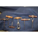 Collection of Victorian corkscrews (5)