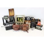 Quantity of still and cine film cameras - including two Bolex with cases and accessories,