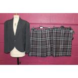 Gentlemen's traditional Scottish outfit - including handmade silver tartan kilt (42/47 waist),