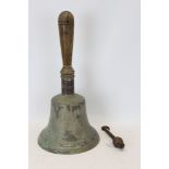 Large antique Town Criers' hand bell - made by Mears London,