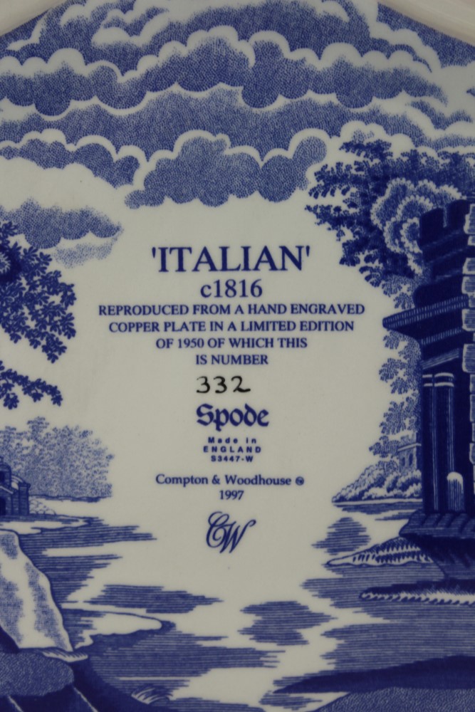 Copeland Spode limited edition - The Spode Blue Italian Clock with certificate and a pair of - Image 10 of 25