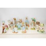 Fifteen Royal Albert Beatrix Potter figures - Mr McGregor, Tom Kitten, Mrs Rabbit and Peter,