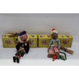 Pelham Puppets - Snake Charmer with snake and McBoozle - both in yellow boxes and instructions,