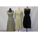 Selection of ladies' vintage evening and hostess dresses 1950s - 1970s period - including Radley,