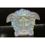 Rosenthal Versace iridescent glass paperweight in the form of Medusa's Head,