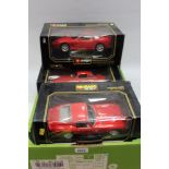 Burago - selection of boxed 1:18 models - including saloon,