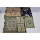 Dolls' house rugs - selection of handmade wool and silk tapestry rugs in classical designs -