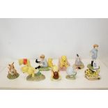 Ten Royal Doulton Winnie The Pooh Collection figures - Christopher Robin,