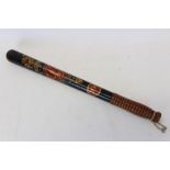 Victorian police truncheon - polychrome painted with VR cypher and inscribed - City Police,