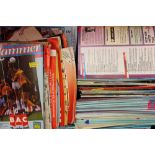 Football - a quantity of mainly West Ham football programmes late 1960s onwards - includes a