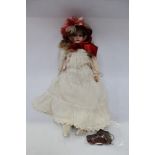 Doll - Armand Marseille - bisque head and shoulders, marked 370 AM O DEP,