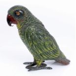 Cold-painted metal parrot watch stand / nail brush