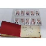 Cricket autographs in small album - including Essex XI 1948 Trevor Bailey, R.