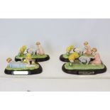 Three Royal Doulton Winne The Pooh Collection limited edition tableaus - Eeyore Loses A Tail and