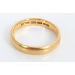 Gold (22ct) wedding ring, size W½ CONDITION REPORT Weight 8.