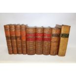 Books - various leather bound literature - Boswell's Life of Johnson (9 volumes) 1835,