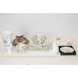 Collection of decorated china - including Royal Crown Derby, Minton Haddon Hall,