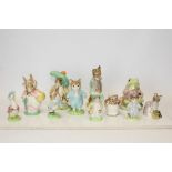 Five Beswick Beatrix Potter limited edition figures - Tom Kitten, Mrs Rabbit, Jeremy Fisher,