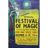 Magic poster - The Magic Circle Presents Annual Festival of Magic Scala Theatre London,