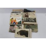 Postcards - loose selection - including real photographic cards - asparagus sale Evesham 1907,