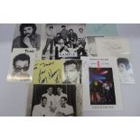 Autographs - Rock & Pop and other signed photographs and album pages - Frankie Vaughan, Gary Numan,