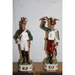 Two Capodimonte porcelain figures - Soldiers CONDITION REPORT The figure with white