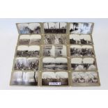 First World War stereoscopic photographic cards selection of 'Realistic Travels' - views include