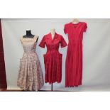 Selection of ladies' vintage dresses, 1940s - 1960s period - including two Horrockses day dresses,