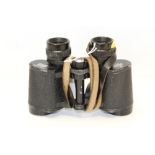 Pair Zeiss Jenoptem 8x30w binoculars and pair Goerz military binoculars in leather case (2)