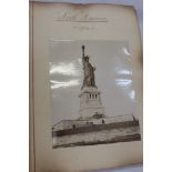 Victorian photographs in album - North America 1904 - including Statue of Liberty, Lower New York,