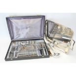 Extensive mid-20th century canteen of French silver plated cutlery for eight place settings,