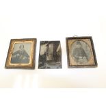 Unusual daguerreotype of a family group outside a cottage and two others (3)