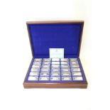 Silver ingots Celebrations of 150 Years of Railway History - 30 ingots in wooden presentation box