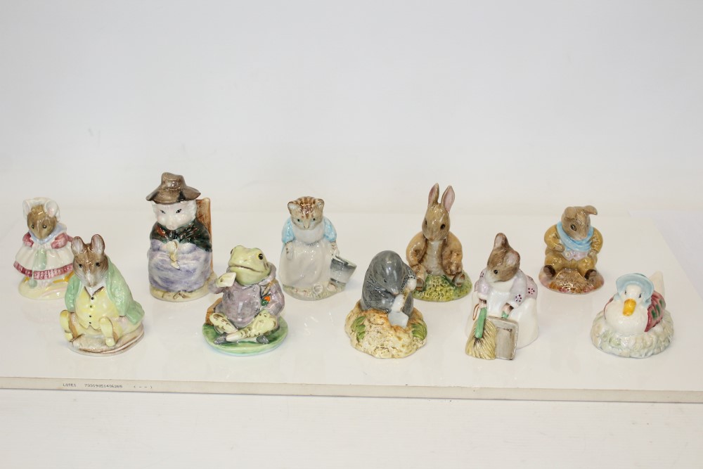 Ten Royal Albert Beatrix Potter figures - Ribby and the patty pan,