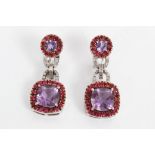 Pair amethyst,