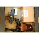 Three air pistols and related items - comprising a Diana 6M match pistol,