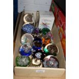 Collection of glass paperweights - including Caithness, Alum Bay,