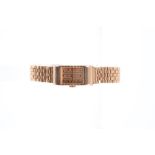 1950s Boucheron ladies' 18ct rose gold bracelet wristwatch,