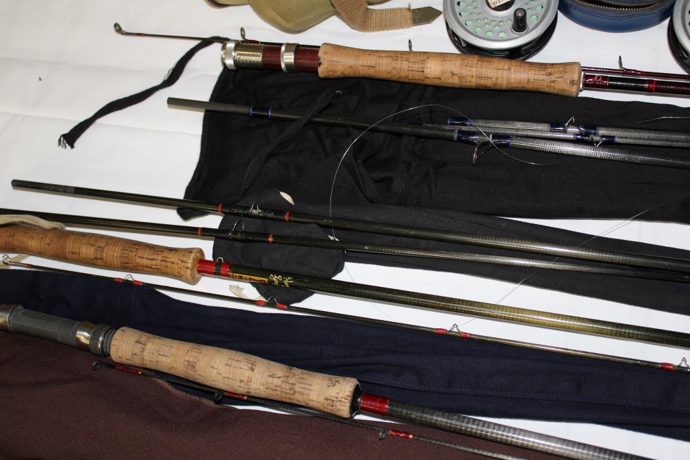 Quantity of fly fishing rods, reels and other tackle including five fly rods by Shakespeare, Hardy, - Image 13 of 19