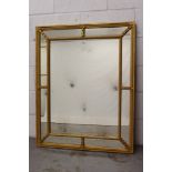 George III-style giltwood peripheral plate wall mirror,